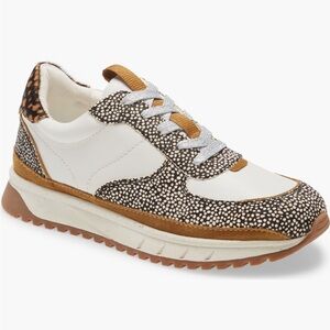 Madewell kickoff Stylish Women's White and Brown Sneakers